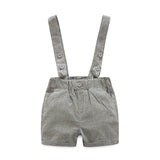 Summer Baby Boy Clothing Sets Infant Newborn Boy Clothes Short Sleeve Tops Overalls+Shorts Outfits Clothes Baby Clothing Set