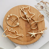 New Korean Cute Blond Simple Cat Shape Hairpin