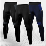 Men Patchwork Compression Running Tights