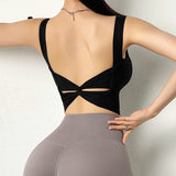 Sexy Back Stretchy  Gym Yoga Sports Bras Women Push Up breathable Fitness Workout Bras Athletic Sport Brassiere Crop Top