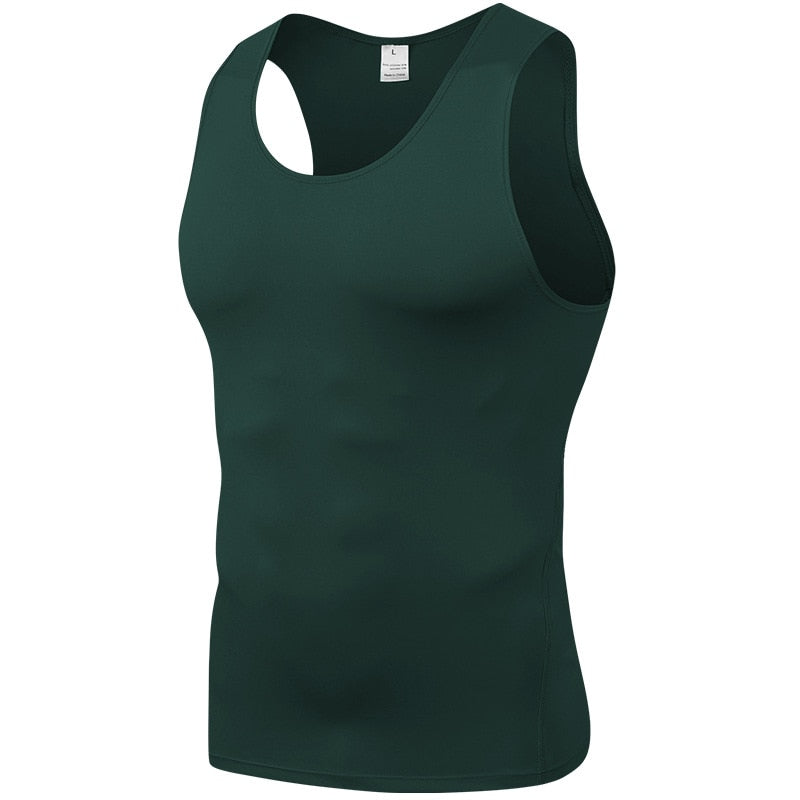 Men Compression Running Vest Shirt