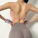 Sexy Back Stretchy  Gym Yoga Sports Bras Women Push Up breathable Fitness Workout Bras Athletic Sport Brassiere Crop Top