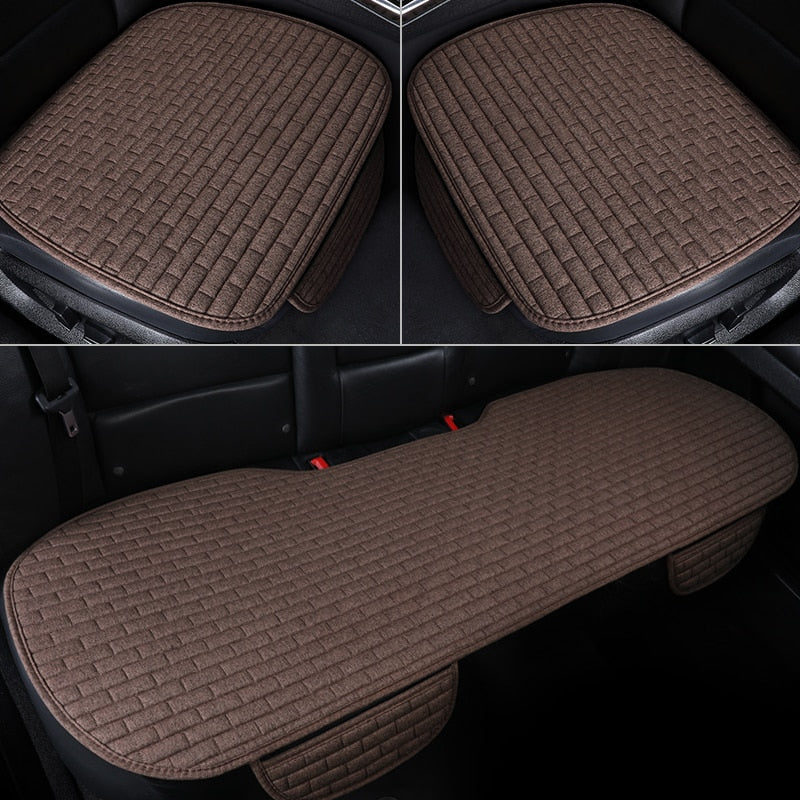 Car seat cover front/rear flax seat