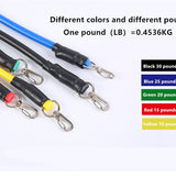 11 Pcs/Set Latex Resistance Bands Crossfit Training Exercise Yoga Tubes Pull Rope,Rubber Expander Elastic Fitness with Bag