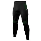 Men Patchwork Compression Running Tights