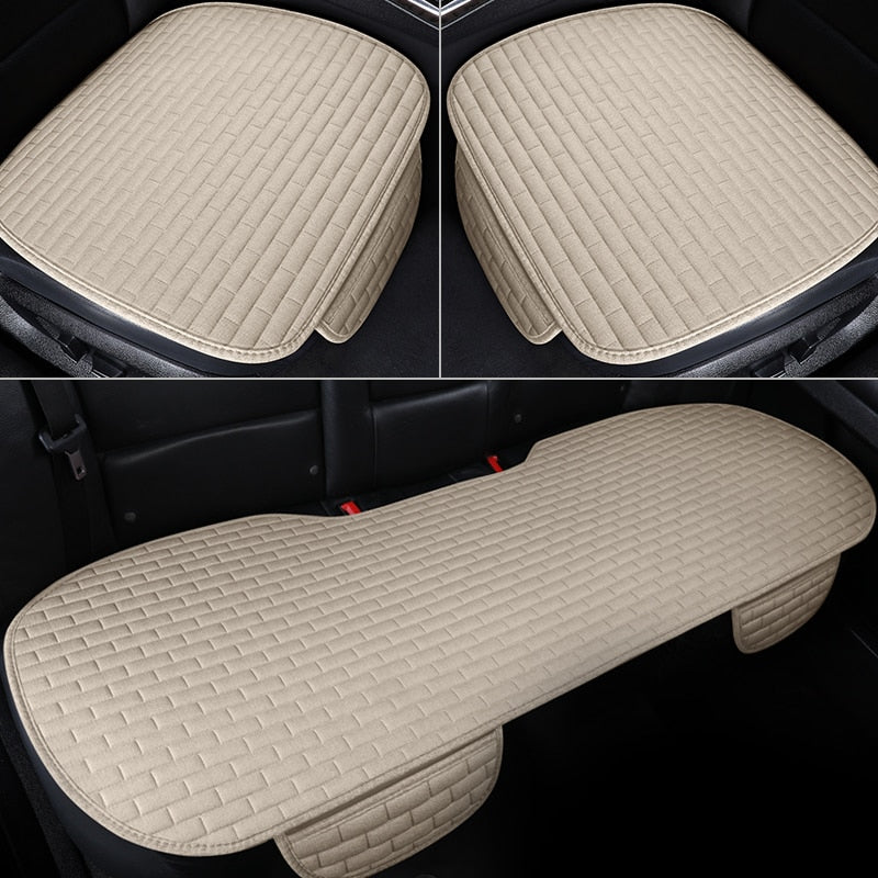 Car seat cover front/rear flax seat
