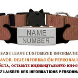 Personalized ID Tag Cat Collar Bell Engraving Safety Breakaway Small Dog Nylon Adjustable for Puppy Kittens Necklace