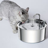 Cat Drinking Fountain Automatic Stainless Steel Pet Fountains Water Dispenser Ultra-quiet Pump Water Foutain for Multiple Pets