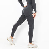 High Waist Seamless Yoga Leggings Sport Women Fitness Yoga Pants Solid  Elastic Push Up Leggings Women Workout Tight Sports Pant