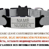 Personalized ID Tag Cat Collar Bell Engraving Safety Breakaway Small Dog Nylon Adjustable for Puppy Kittens Necklace