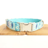 Personalized Dog Collar Customized Pet Collars Free Engraving ID Nameplate Tag Pet Accessory Natural Puppy Collars Leash Set