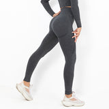 High Waist Seamless Yoga Leggings Sport Women Fitness Yoga Pants Solid  Elastic Push Up Leggings Women Workout Tight Sports Pant