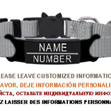 Personalized ID Tag Cat Collar Bell Engraving Safety Breakaway Small Dog Nylon Adjustable for Puppy Kittens Necklace
