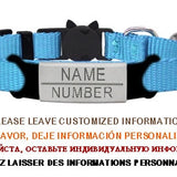 Personalized ID Tag Cat Collar Bell Engraving Safety Breakaway Small Dog Nylon Adjustable for Puppy Kittens Necklace