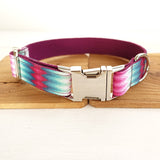 Personalized Dog Collar Customized Pet Collars Free Engraving ID Nameplate Tag Pet Accessory Natural Puppy Collars Leash Set