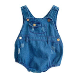 Spring Kids Boy Girl Cowboy Braces Rompers