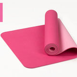 183*61cm 6mm Thick Double Color Non-slip TPE Yoga Mat Quality Exercise Sport Mat for Fitness Gym Home Tasteless Pad