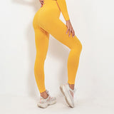 High Waist Seamless Yoga Leggings Sport Women Fitness Yoga Pants Solid  Elastic Push Up Leggings Women Workout Tight Sports Pant