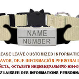 Personalized ID Tag Cat Collar Bell Engraving Safety Breakaway Small Dog Nylon Adjustable for Puppy Kittens Necklace
