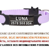 Personalized ID Tag Cat Collar Bell Engraving Safety Breakaway Small Dog Nylon Adjustable for Puppy Kittens Necklace