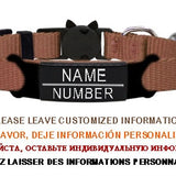Personalized ID Tag Cat Collar Bell Engraving Safety Breakaway Small Dog Nylon Adjustable for Puppy Kittens Necklace