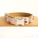 Personalized Dog Collar Customized Pet Collars Free Engraving ID Nameplate Tag Pet Accessory Natural Puppy Collars Leash Set