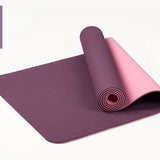 183*61cm 6mm Thick Double Color Non-slip TPE Yoga Mat Quality Exercise Sport Mat for Fitness Gym Home Tasteless Pad