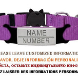 Personalized ID Tag Cat Collar Bell Engraving Safety Breakaway Small Dog Nylon Adjustable for Puppy Kittens Necklace