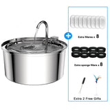 Cat Drinking Fountain Automatic Stainless Steel Pet Fountains Water Dispenser Ultra-quiet Pump Water Foutain for Multiple Pets