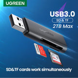 UGREEN Card Reader USB 3.0 to SD Micro SD TF Memory Card Adapter for PC Laptop Accessories Multi Smart Cardreader Card Reader
