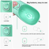 Dog Water Bottle Portable Travel Pet Drinker Leak Proof Dog Bowl Food Cat Fountain Outdoor Walking Drinking Bottle Dogs Feeder