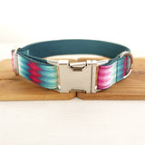 Personalized Dog Collar Customized Pet Collars Free Engraving ID Nameplate Tag Pet Accessory Natural Puppy Collars Leash Set