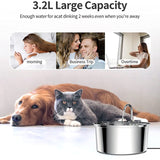 Cat Drinking Fountain Automatic Stainless Steel Pet Fountains Water Dispenser Ultra-quiet Pump Water Foutain for Multiple Pets