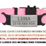 Personalized ID Tag Cat Collar Bell Engraving Safety Breakaway Small Dog Nylon Adjustable for Puppy Kittens Necklace
