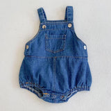 Spring Kids Boy Girl Cowboy Braces Rompers