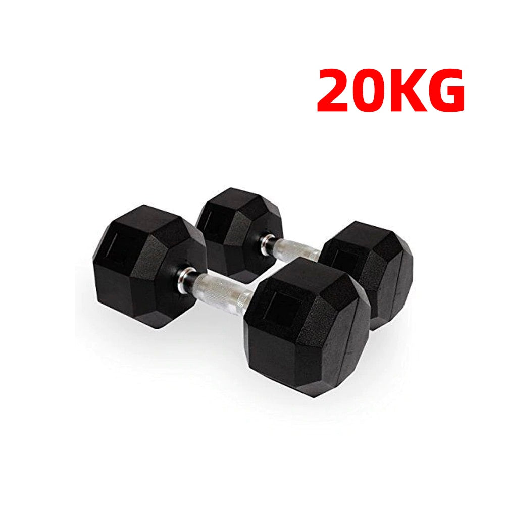 1-20Kg Rubber Hex Gym Weight Set CANNON fitness fitness fitness fitness Bodybuilding Dumbbell