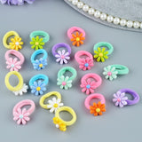 10 PCS Lovely Flower Princess Headwear Headdress Children Hair Ropes Girls Hair Accessories Kids Elastic Hair Bands