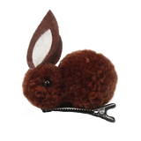 Korean Children's Hair Clips Cute Rabbit Elastic Hair Rubber Bands Winter Plush Bunny Hairpins Headband Girls Hair Accessories