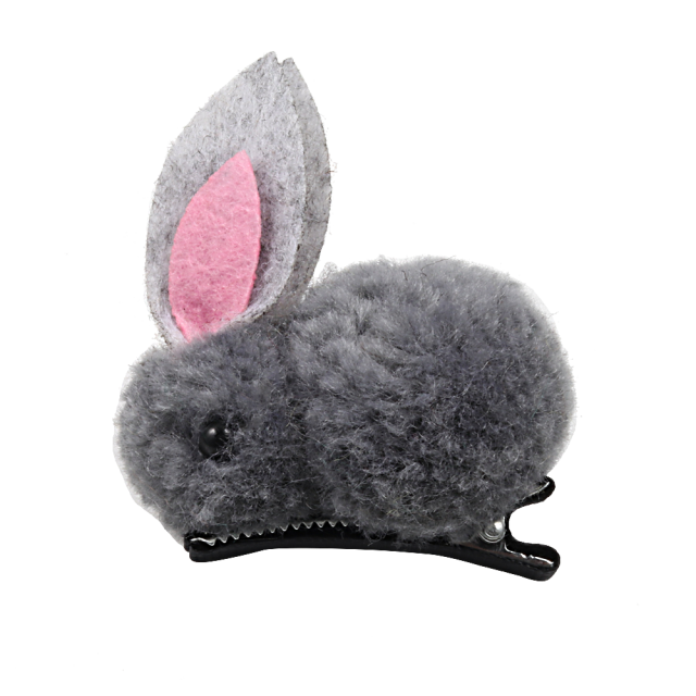 Korean Children's Hair Clips Cute Rabbit Elastic Hair Rubber Bands Winter Plush Bunny Hairpins Headband Girls Hair Accessories