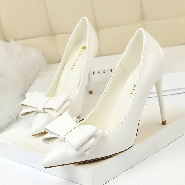 Cute bow women high heel