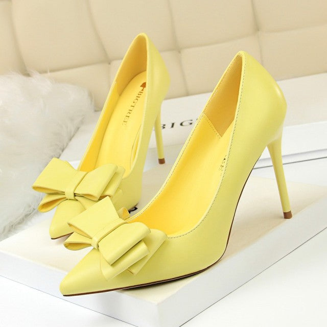 Cute bow women high heel