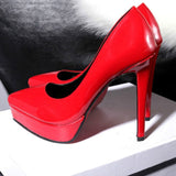 Patent Leather High-heeled Shoes