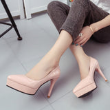 Patent Leather High-heeled Shoes