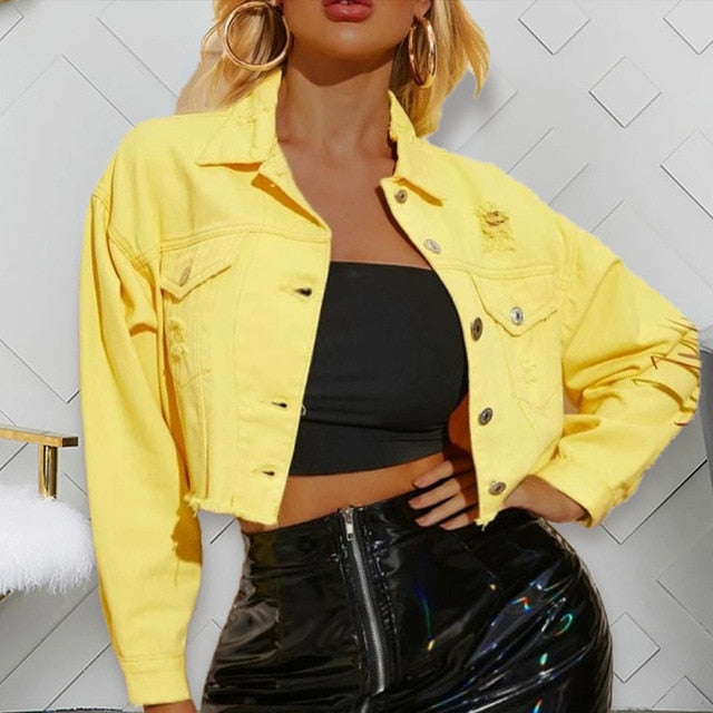 Cropped Jeans Jacket & Shorts