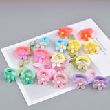 10 PCS Lovely Flower Princess Headwear Headdress Children Hair Ropes Girls Hair Accessories Kids Elastic Hair Bands