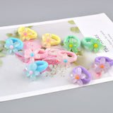 10 PCS Lovely Flower Princess Headwear Headdress Children Hair Ropes Girls Hair Accessories Kids Elastic Hair Bands