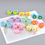 10 PCS Lovely Flower Princess Headwear Headdress Children Hair Ropes Girls Hair Accessories Kids Elastic Hair Bands