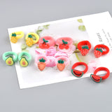 10 PCS Lovely Flower Princess Headwear Headdress Children Hair Ropes Girls Hair Accessories Kids Elastic Hair Bands