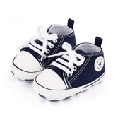 Baby Canvas Classic Sports Sneakers Newborn Baby Boys Girls Print Star First Walkers Shoes Infant Toddler Anti-slip Baby Shoes