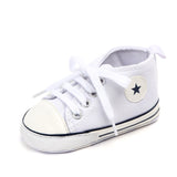 Baby Canvas Classic Sports Sneakers Newborn Baby Boys Girls Print Star First Walkers Shoes Infant Toddler Anti-slip Baby Shoes